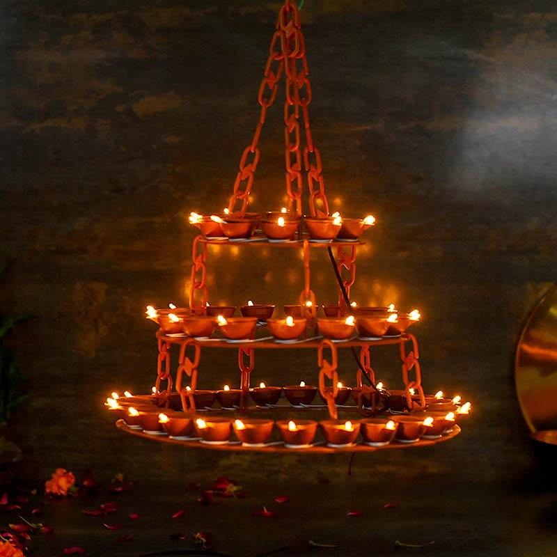 LED Traditional Diya Hanging Light