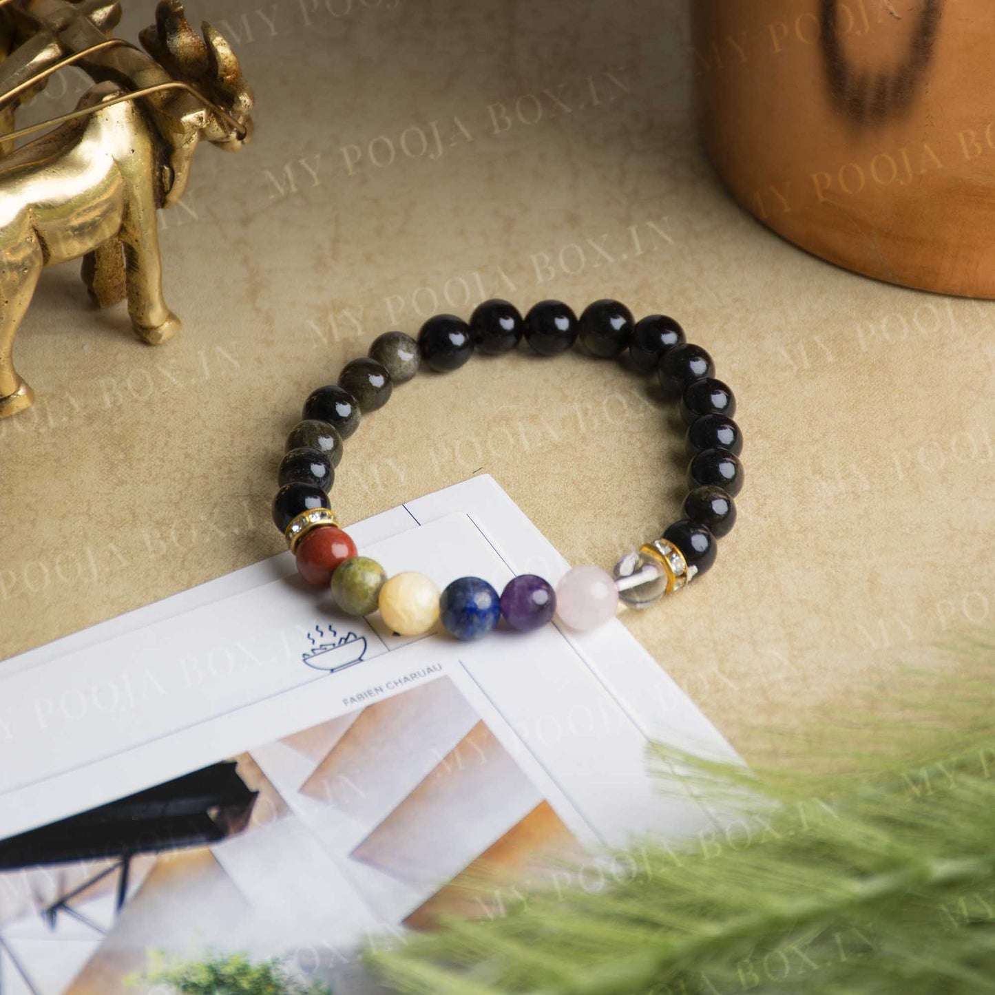 7 Chakra Crystal Stone Bracelet Silver Owl Charms Yoga Healing Jewelry  Unisex | eBay