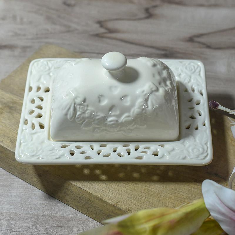 Buy Ceramic Rectangular Butter Dish Online in India - Mypoojabox.in