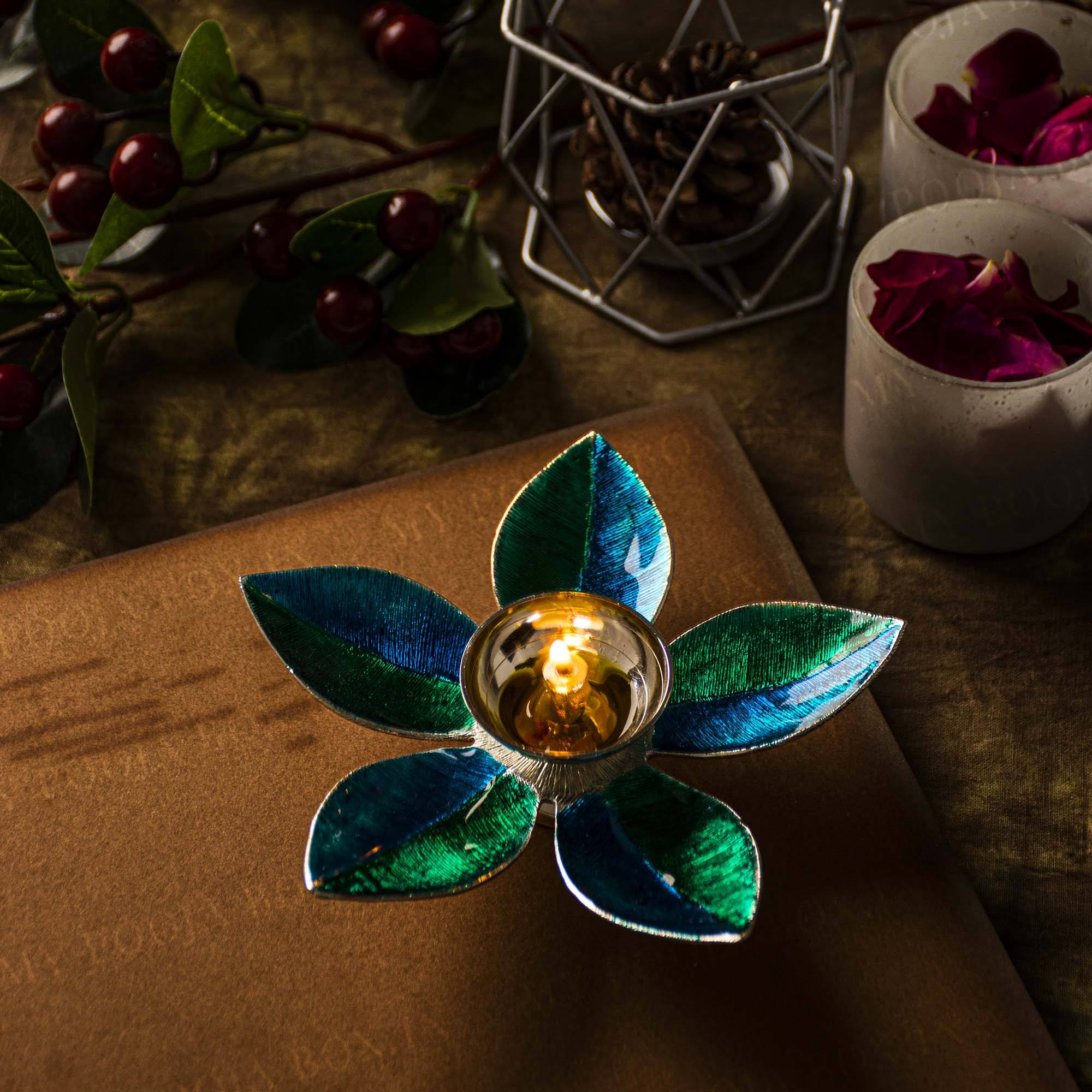 Elegant Blossom Lotus Akhand Diya