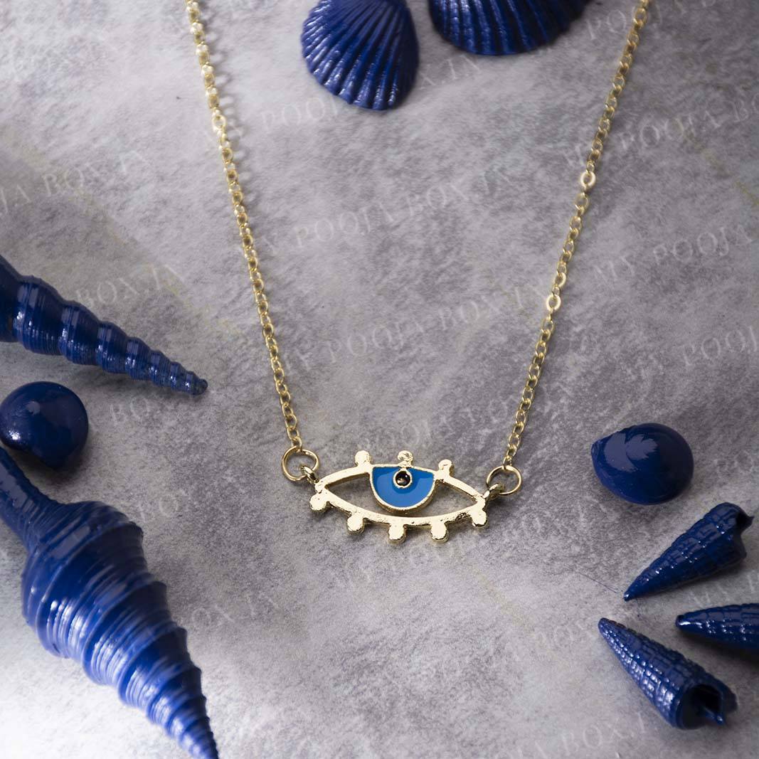 Evil Eye Pendant Necklace for Solitude & Peace