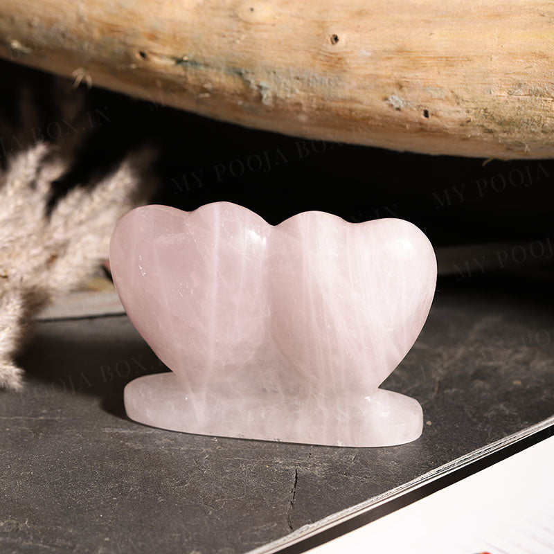 Rose Quartz Sweet Heart Showpiece