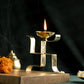 Sacred Swastik Brass Diya