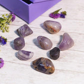 Buy Amethyst Crystal Healing Tumble Stone Set | Stone of Protection ...