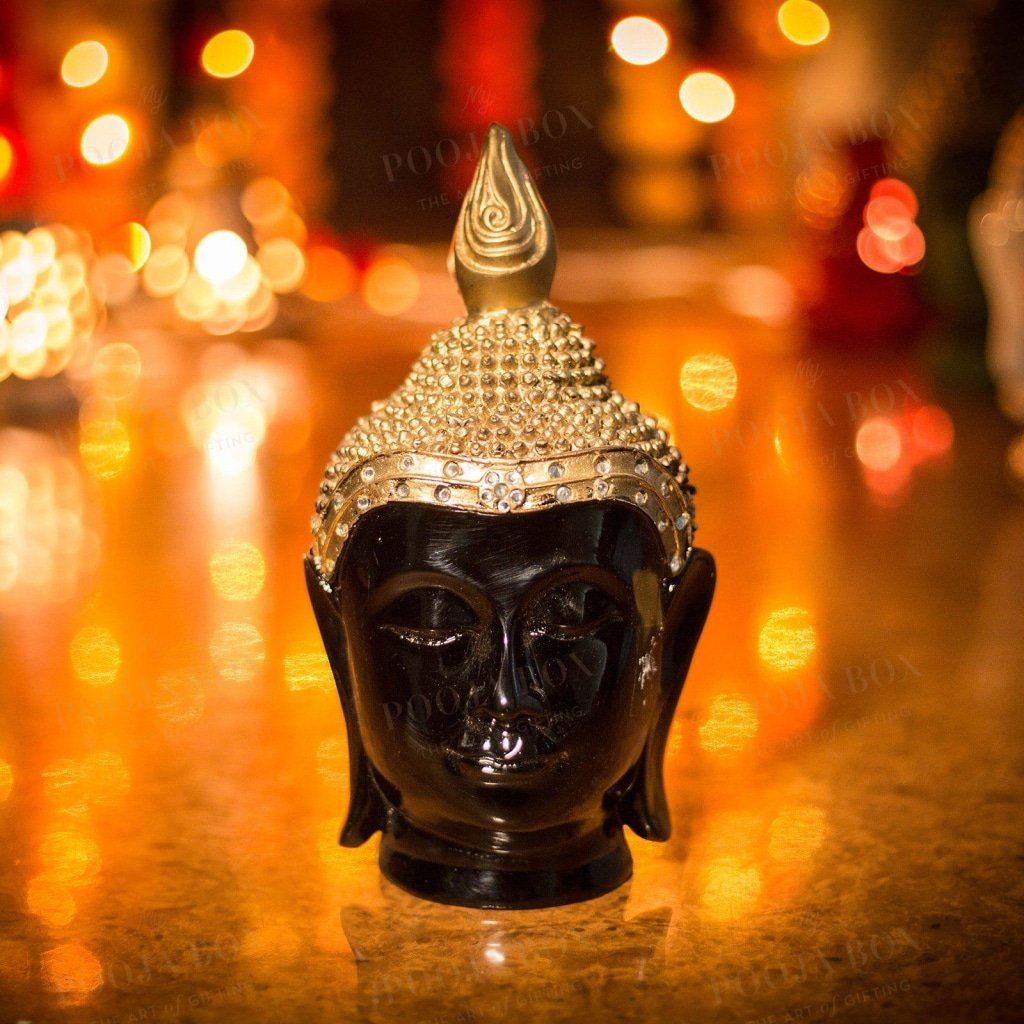 Black Buddha Head Showpiece