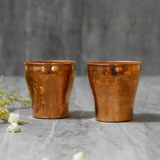 Doria Terracopper Tumbler Set Of 2 Pooja Items