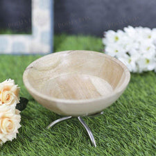 Exquisite Wooden Bowl Table Decor Home