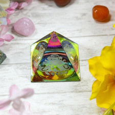 Feng Shui Laughing Buddha Crystal Pyramidpositive Energy & Vastu Correction