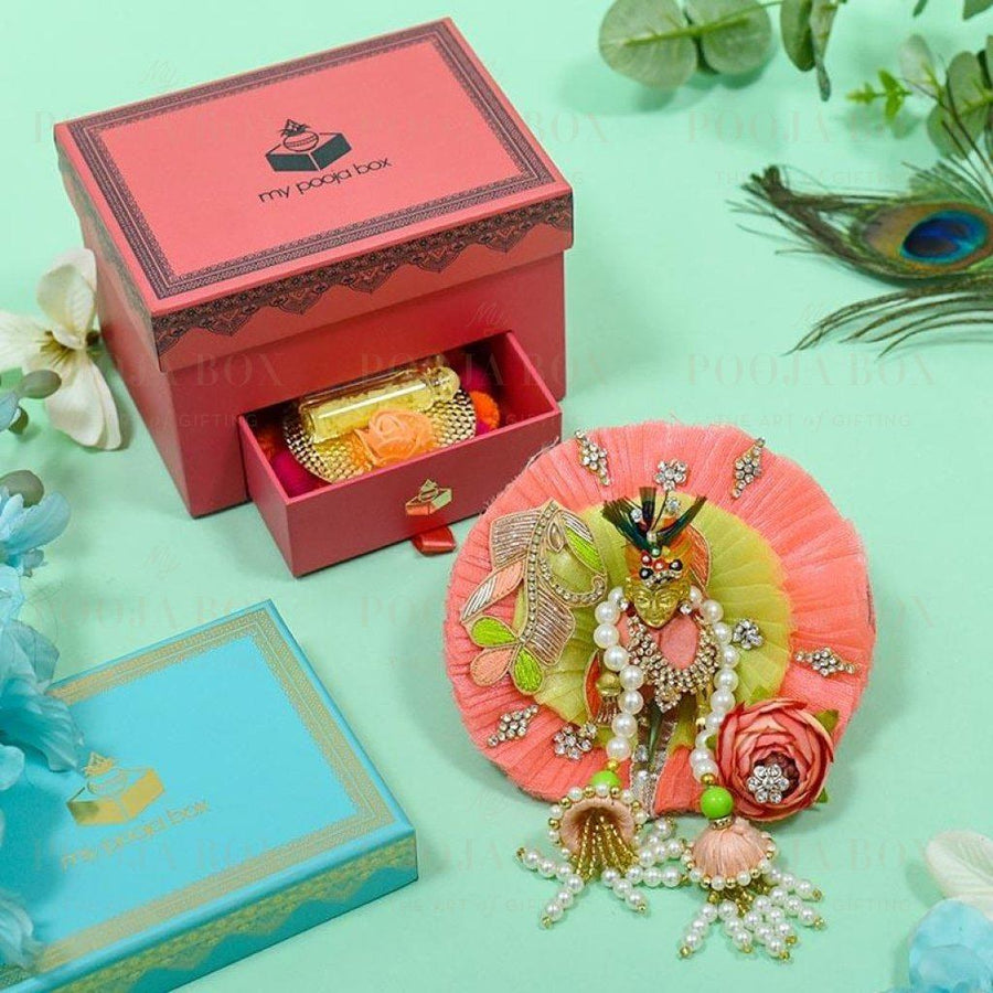 Floral Ravishing Laddu Gopal Janmashtami Box Pooja Boxes