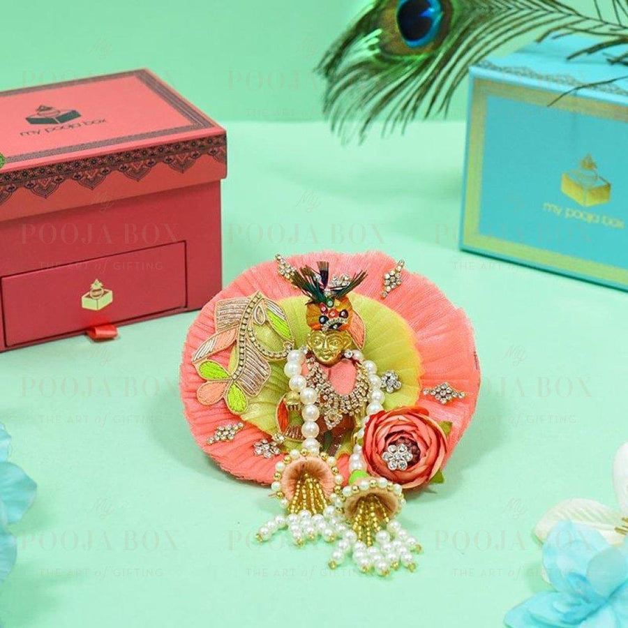 Floral Ravishing Laddu Gopal Janmashtami Box Pooja Boxes