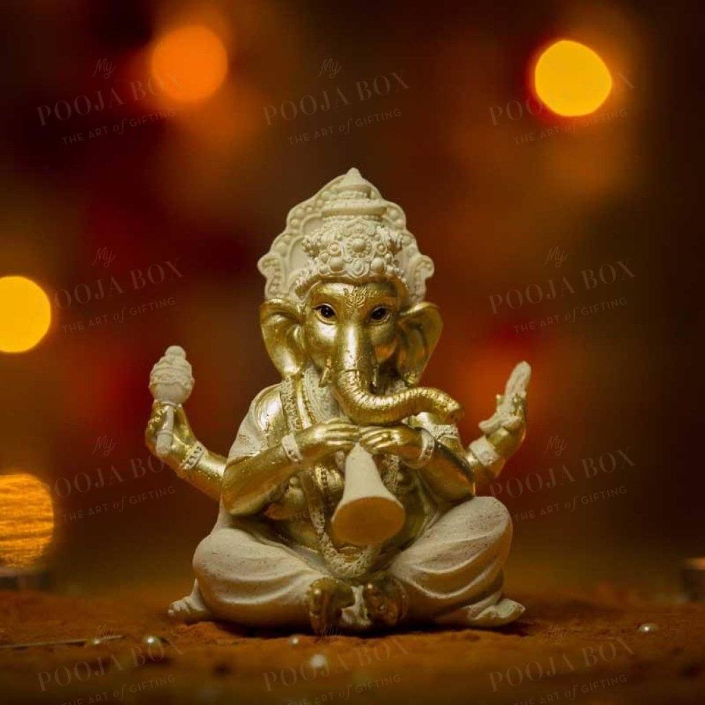 Handmade Ganesha Statue with Shehnai