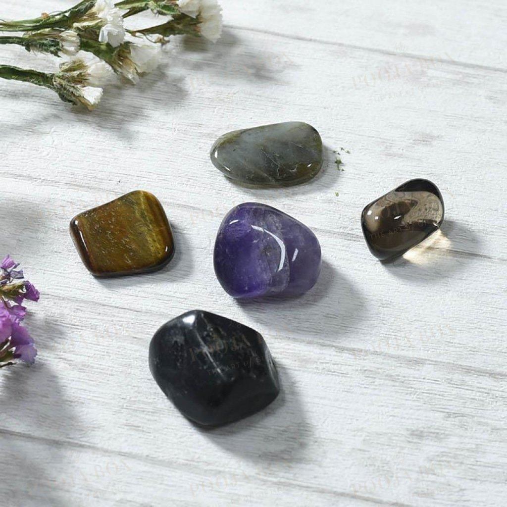 Protection Crystal Healing Tumble Stone Set