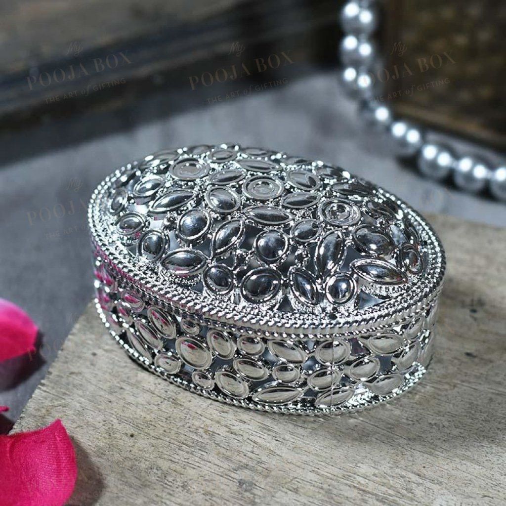 Stunning Silver Trinket Box Jewellery