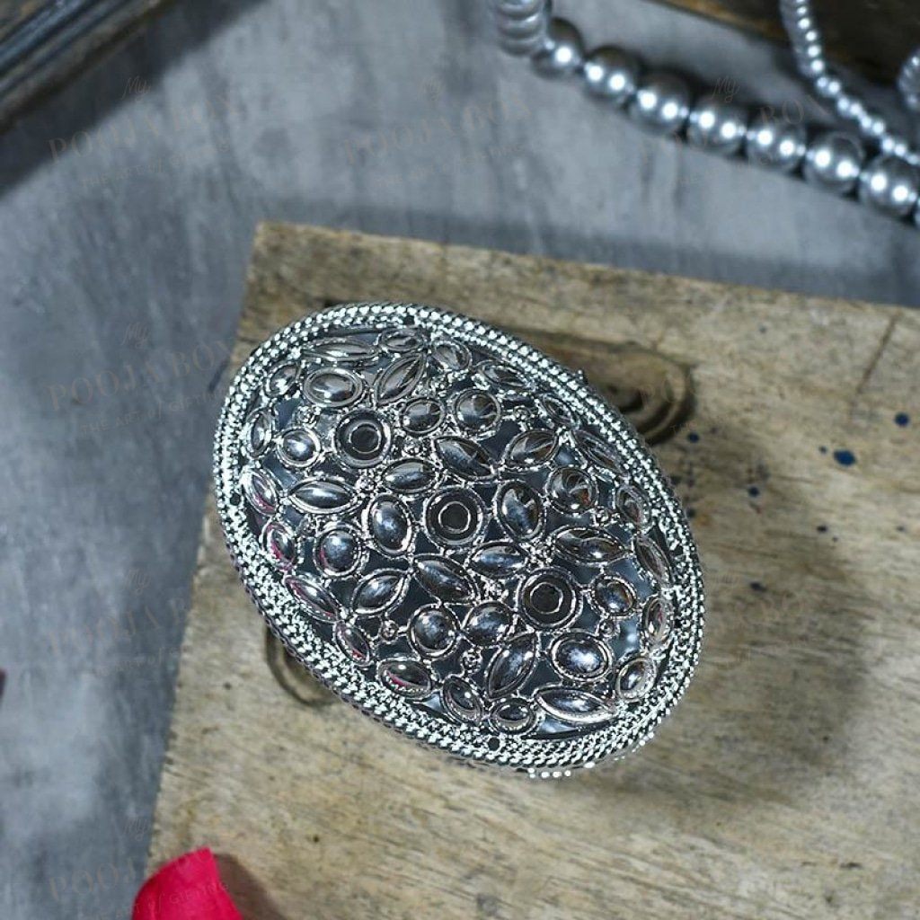 Stunning Silver Trinket Box Jewellery